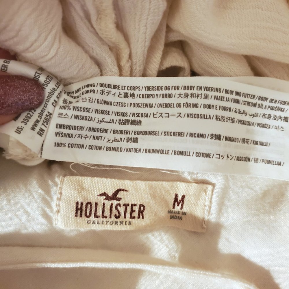Ivory Hollister Spaghetti Strap Layered Dress - Picture 8 of 9
